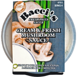 Photo of Baccis Sauce Cream & Mushroom 475g