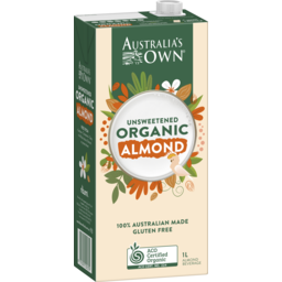 Photo of Australia's Own Organic Unsweetened Almond Milk 1l