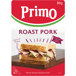 Photo of Primo Roast Pork Thinly Sliced Gluten Free 80g