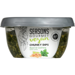 Photo of Seasons Gourmet Vegan Chunky Dip Basil & Cashew With Lime 140g 140g