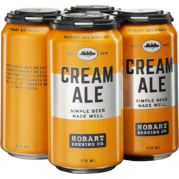 Photo of Hobart Brewing Co. Cream Ale 375mL 4 Pack