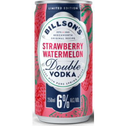 Photo of Billson's Strawberry & Watermelon Double Vodka 6% Can