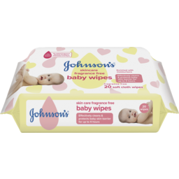 Photo of Johnsons Baby Skincare Wipes 20 Cloth Wipes Fragrance Free