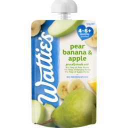 Photo of Wattie's Baby Food Stage 1 Pouch Pear, Banana & Apple 4+ Months 120g
