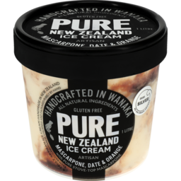 Photo of Pure NZ Ice Cream Gluten Free Mascarpone Date Orange