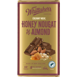 Photo of Whittakers Chocolate Honey Nougat Almond 250g