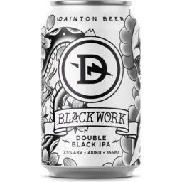 Photo of Dainton Blackwork Double Black IPA Can 355ml