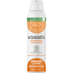 Photo of Schmidts Sandalwood & Citrus Deodorant Spray