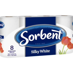 Photo of Sorbent Toilet Tissue White 8pk