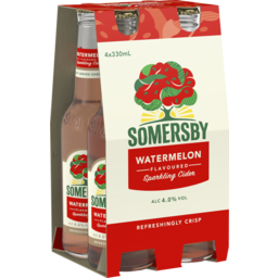 Photo of Somersby Watermelon Flavoured Cider 330ml 4 Pack