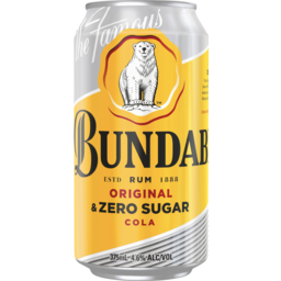 Photo of Bundaberg Original Rum & Zero Sugar Cola 375ml Can 