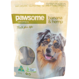 Photo of PAWSOME ORGANICS Organic Pet Treats Banana Hemp
