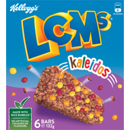 Photo of Kelloggs Lcms Rice Bubbles Kaleidos Bars 6 Pack 132g