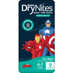 Photo of Huggies Dry Nites Night Time Pants For Boys Spiderman 4-7 Years 17-30kg 9 Pack