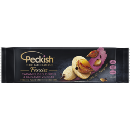 Photo of Peckish Fancies Premium Flavoured Rice Crackers Caramelised Onion & Balsamic Vinegar 90g