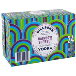 Photo of Billson's Vodka Rainbow Sherbet 355ml Can 24pk