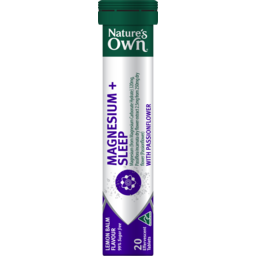 Photo of Natures Own Magnesium + Sleep Lemon Balm Flavour Effervescent Tablets 20 Pack