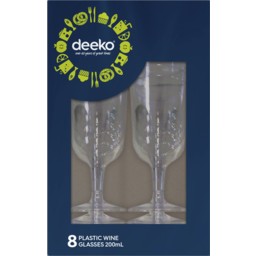 Photo of Deeko Plastic Wine Glasses 8 Pack