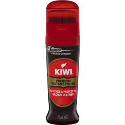 Photo of Kiwi Premium Instant Shoe Polish Brown Leather 75ml 75ml