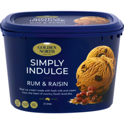Photo of Golden North Simply Indulge Rum & Raisin Ice Cream 2l