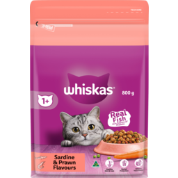 Photo of Whiskas 1+ Years Sardine & Prawn Flavours Dry Cat Food