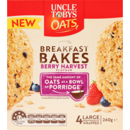 Photo of Uncle Tobys Oats Breakfast Bakes Cereal Bar Berry Harvest 260g
