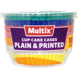 Photo of Multix Plain & Printed Paper Cup Cake Cases Small 100 Pack