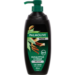 Photo of Palmolive Men Eucalyptus & Cedar Relax Body Face & Hair 3 In 1 Wash 450ml