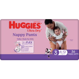 Photo of Huggies Ultra Dry Nappy Pants For Girls 6- Size 3 36 Pack