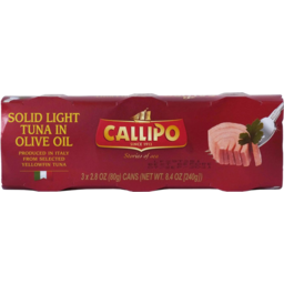 Photo of Callipo Light Tuna In O/Oli 3x80gm