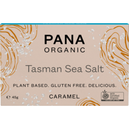 Photo of Pana Organic Plant Based Gluten Free Tasman Sea Salt Caramel Chocolate