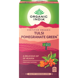 Photo of ORGANIC INDIA Org Tulsi Green Tea Pomegranate 25 Bags
