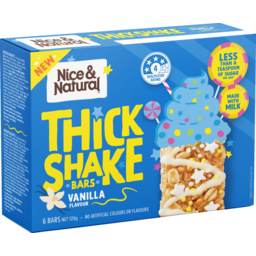 Photo of Nice&Natural Thick Shake Bars Vanilla 6pk 120g