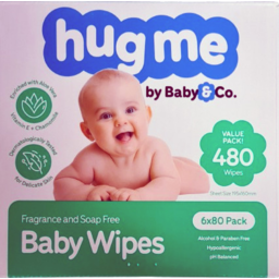 Photo of Baby & Co Baby Wipes Value Pack 6x80 Pack 480 Pack