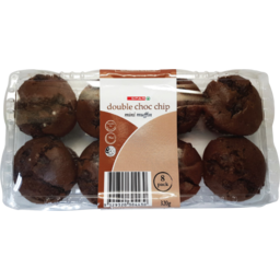 Photo of SPAR Muffin Minni Double Chocolate Chip 320gm 8pack