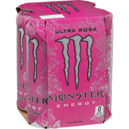 Photo of Monster Ultra Rosa Energy Drink Cans 4x500ml