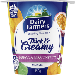 Photo of Dairy Farmers Thick & Creamy Yoghurt Mango & Passionfruit 150g
