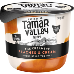 Photo of Tamar Valley Dairy The Creamery Peaches & Cream Yoghurt 170g