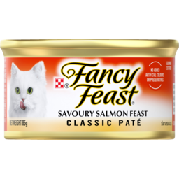 Photo of Purina Fancy Feast Savoury Salmon Classic Pate Feast Cat Food