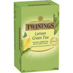 Photo of Twinings Lemon Green Tea Bags 50 Pack 100g