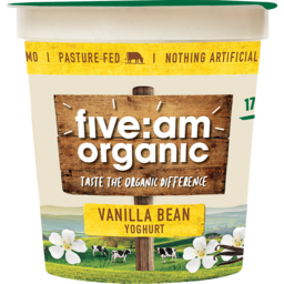 Photo of five:am Organic Vanilla Bean Yoghurt 170g