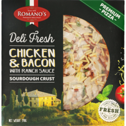 Photo of Romano's Deli Fresh Pizza Chicken & Bacon 390g