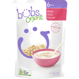 Photo of Bubs Organic Baby Oats Cereal 6 Months+ 125g