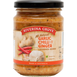Photo of Riverina Grove Crushed Garlic Chilli & Ginger 240g