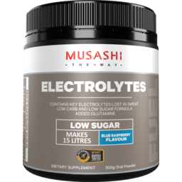Photo of Musashi Electrolytes Powder Blue Raspberry 300g
