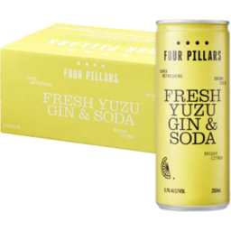Photo of Four Pillars Fresh Yuzu Gin & Soda 24x250ml