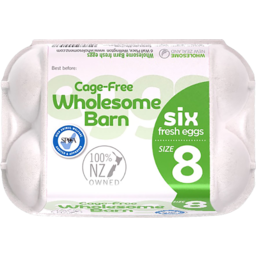 Photo of Wholesome Cage Free Barn Eggs Grade 8 6 Pack