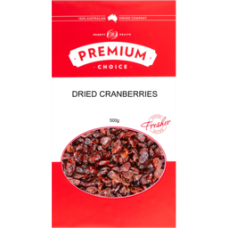 Photo of Premium Choice Cranberries Dried 500g