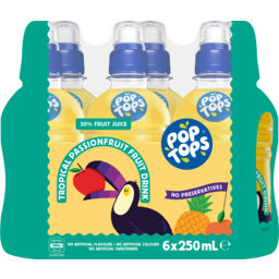 Photo of Pop Tops Fruit Drink Tropical Passionfruit