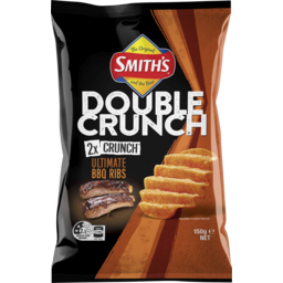 Photo of Smith's Double Crunch Ultimate BBQ Ribs Potato Chips Share Pack 150g 150g